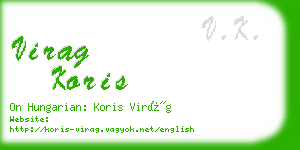 virag koris business card